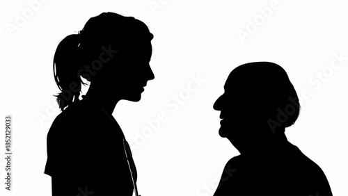 Empathetic Female Doctor in Scrubs Listening Attentively, Vector Illustration for Healthcare, Medical Consultations, and Patient Care