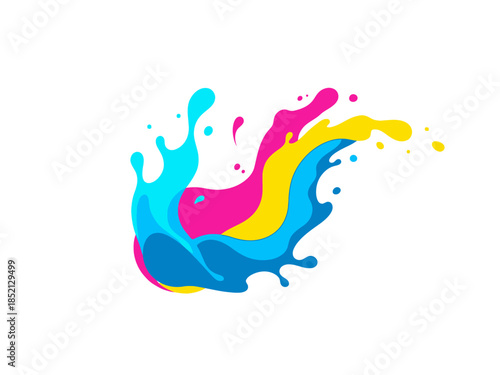 Pansexual Pride Colors Splash Dynamic LGBTQ+ Identity Expression