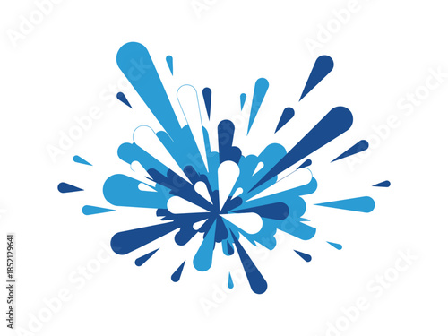 Vibrant Blue Splash Explosion - Dynamic Burst of Water