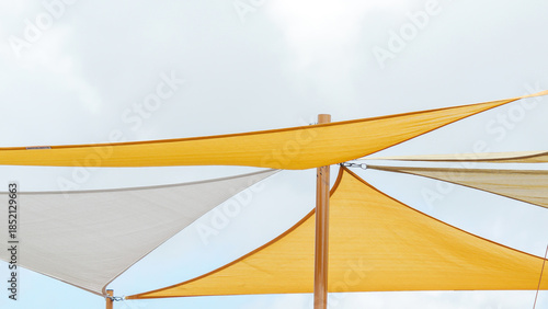 Minimalist sun shades in geometric composition