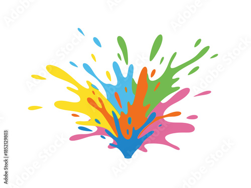 Vibrant Burst A Kaleidoscope of Colors in Dynamic Motion