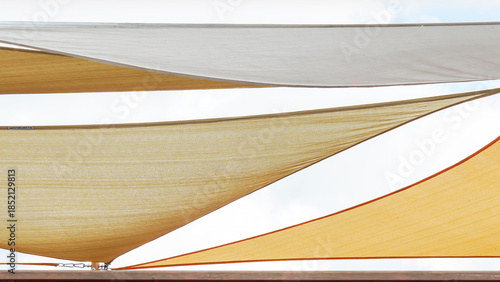 Minimalist sun shades in geometric composition