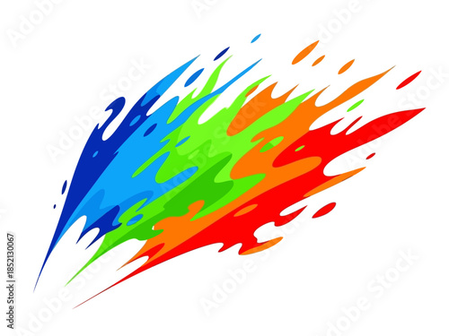 Dynamic Colorful Splash Design Vibrant Abstract Illustration