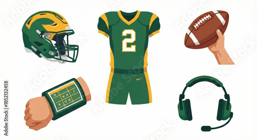 American Football Uniform and Equipment Collection