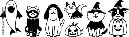 Halloween Costumed Pets Lineup