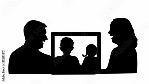 Inclusive Multi-Generational Family Portrait with Senior Grandparents and Young Children, Lifestyle Concept of Family Bonding, Flat Style Vector Graphic