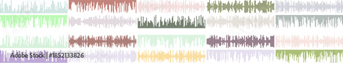 Multicolored Sound Wave Pattern on White Background