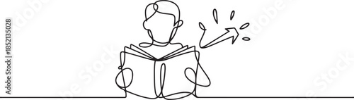 A storyteller is dedicated to creating original stories to grow businesses. Author of various works that help promote a brand or product. one line Icon drawing