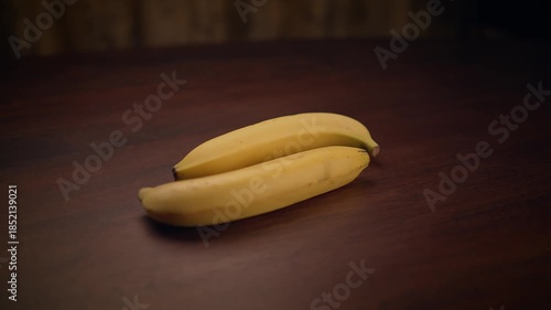 banana on wooden background