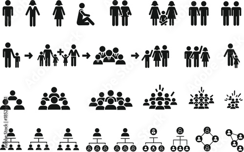 Diverse human relationships and social connections in modern society