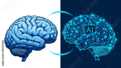 Exploring the Synergy Between Biology and Advanced Digital Cognition A Conceptual Representation of Human Brain and Artificial Intelligence Integration for Future Innovation