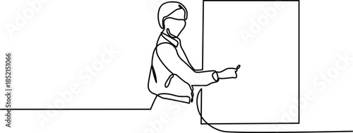 Person painting a wall Vector