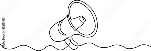 Megaphone amplifying sound Vector