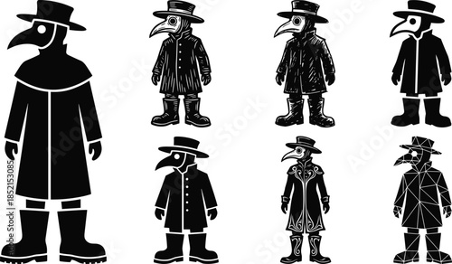 vector illustration of a set of fashion women