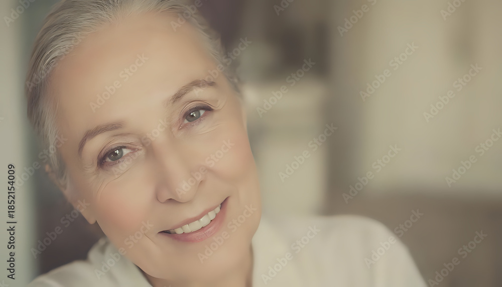 Naklejka premium Random photo effects of a mature person for whom age imparts a special, elegantly refined taste of happiness