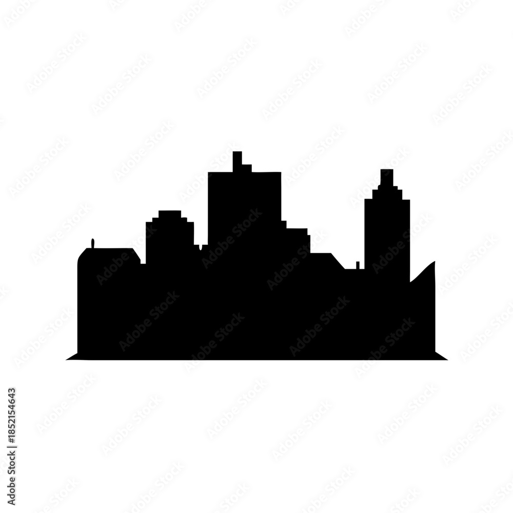 Fototapeta premium Silhouette of city skyline