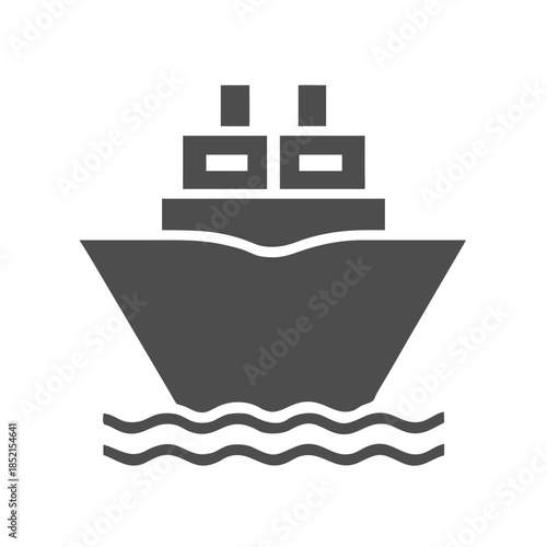 Modern cargo ship at sea