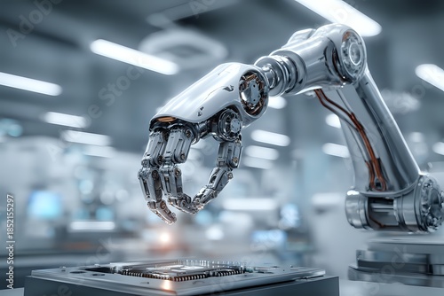 Precise Robotic Arm Assembling Delicate Electronics