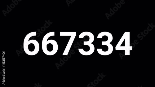 2,000,000 Counter Animation on black background