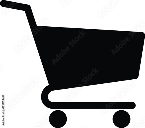 Silhouette of a shopping cart icon