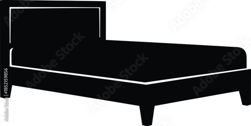 Silhouette of a modern chaise lounge with white outline