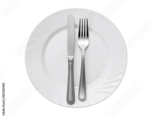 fork and knife on a plate