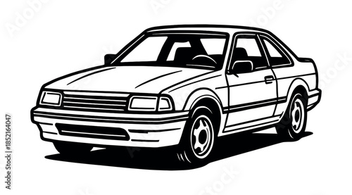 Car design, flat vector illustration, vehicle, automobile, transportation concept