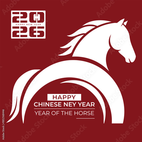 Chinese New Year 2026, Year of the horse. greeting cards and banners, flyers, posters, greeting cards, invitation.