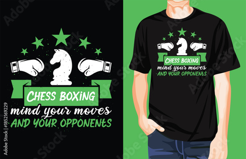 Chess boxing opponents t-shirt design