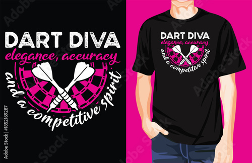 Dart diva t-shirt design