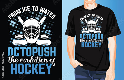 Octopus and hockey t-shirt design