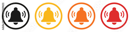 alarm bell reminder icon set