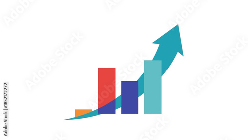 Dynamic Bar Chart Illustrating Business Growth, Financial Progress, and Market Performance Trends