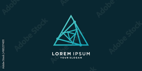 Geometry logo abstract with creative style Premium Vector part 1