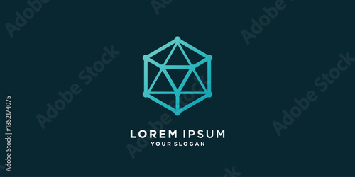 Geometry logo abstract with creative style Premium Vector part 3