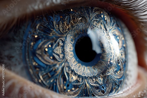 Detailed close-up of a huma...