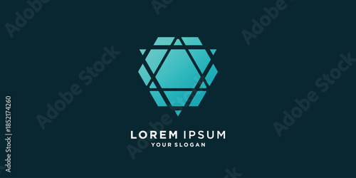 Geometry logo abstract with creative style Premium Vector part 6