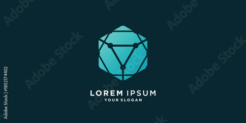 Geometry logo abstract with creative style Premium Vector part 8