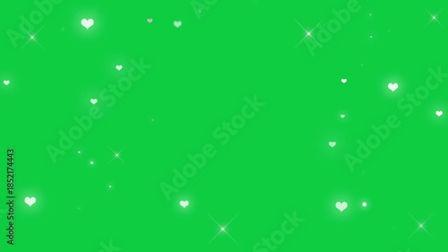 Wedding Ceremony Heart Glitter Overlay | Romantic Sparkle Chroma Key Green Screen VFX