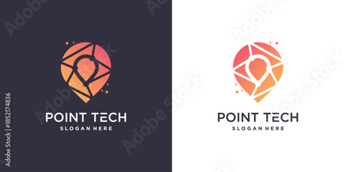 Pointech logo design with creative modern style Premium Vector part 2