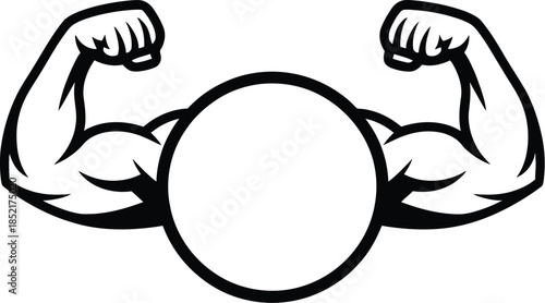 Showcase your robust physical power and dedication with this strong arm icon