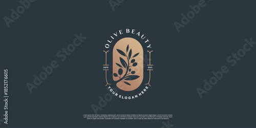 Olive logo template with creative element style Premium Vector part 9