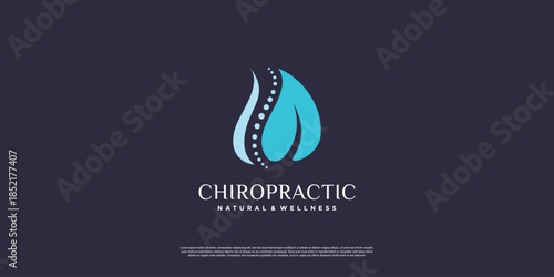 Chiropractic logo with creative element concept Premium Vector part 4