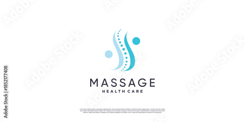 Chiropractic logo with creative element concept Premium Vector part 3