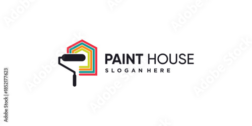 Paint logo with modern creative abstract concept Premium Vector part 2