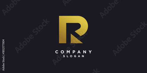 Letter R logo with modern unique style Premium Vector part 3