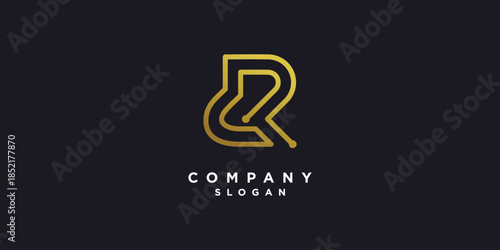 Letter R logo with modern unique style Premium Vector part 5