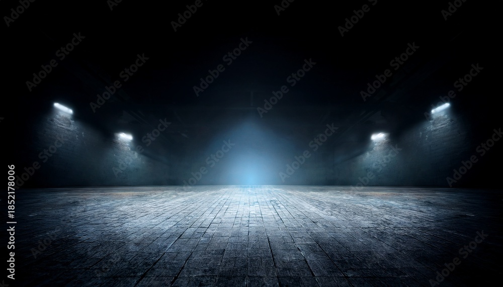 Obraz premium dark room studio floor background