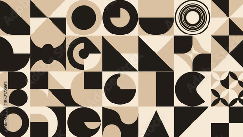 Geometric Swiss Design Vector Illustration Pattern