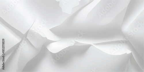 Luxurious white silk fabric background with soft satin waves and elegant white curtains creating a smooth 3d textured backdrop for wedding decorations